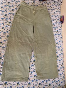Sage Green Wide Leg Sweatpants