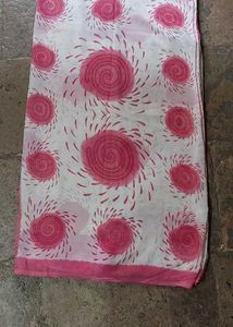 Pink Floral Saree