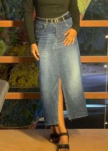 Classic Denim Maxi Skirt