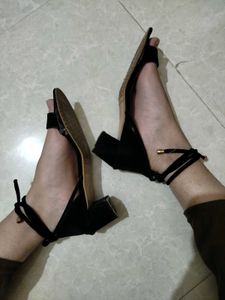 Black Wrapped Heels