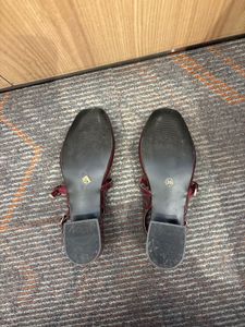 Maroon Patent Mary Jane Heels