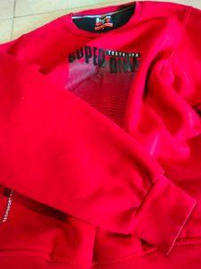 Red Solid Hoodie 🏖️🧶