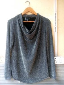 Sequin Sparkly Cowl Neck Top (Women)