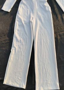 Elegant White Blazer Jumpsuit