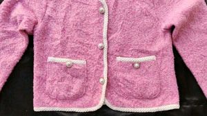 (Made In Korean) Pink Knit Cardigan