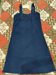 Blue Denim Button-Up Dress