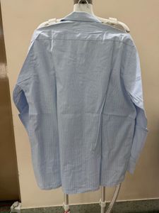 Men's Blue Pinstripe Button-Down Shirt