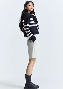 Mixxo Korean Sailor Collar Striped Cardigan – Cute