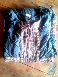 Ethenic Grey Colur Embroidery Work Gown