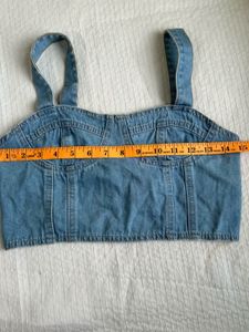 Stylish Denim Corset Top