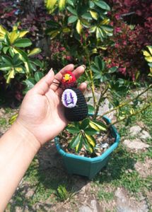(Custom) Crochet No Face And CalciferbKeychain