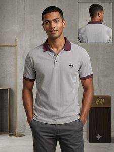 Men's Striped Polo Shirt