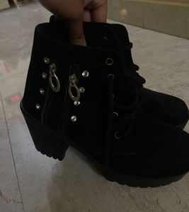 Black Heeled Ankle Boots