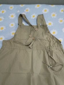 Khaki Pinafore Dress