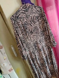 Topshop Zebra Print Mexi Dress