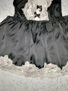 Black Lace Maid Lingerie Set