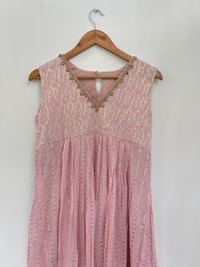 🩷Pink Sequined Ethnic Gown