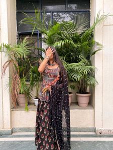 Elegant Black Kurta Set with Dupatta