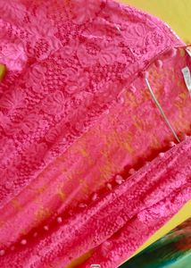 Pink Lace Shrug