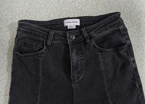 Dark Wash Flare Jeans with Slits