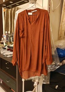 Chic Rust Tunic Top