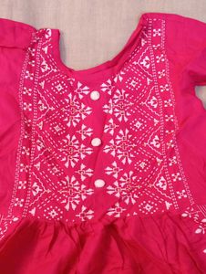 Pink Embroidered Dress