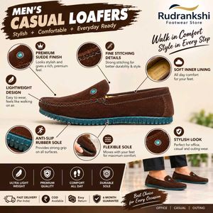 Men's Brown Suede Loafers