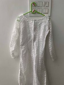 Elegant White Lace Kurta