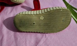 Red Mary Jane Canvas Shoes