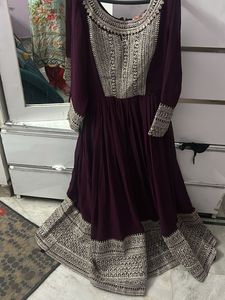 Elegant Embroidered Anarkali Gown