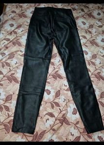 Black Faux Leather Pants