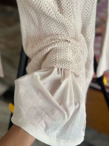 🔥Cream Knit Dress with Tie Back🔥