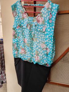 Sky Blue Dress  👗 Made In China