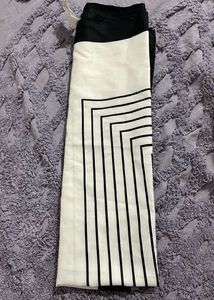 Westside Chic Black &amp; White Silk Scarf