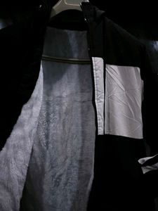 Stylish Black &amp; White Colorblock Jacket