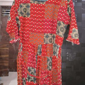 Bohemian Patchwork Maxi Kurta