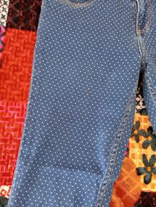 Stylish Blue Dotted Jeans