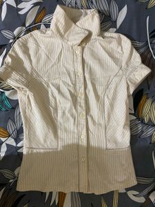Chic Striped Button-Up Top