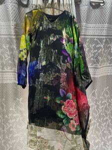 Vibrant Floral Print Kurta