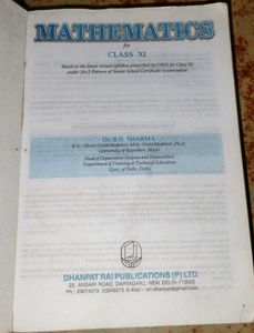 RD Sharma Mathematics Class 11 Book
