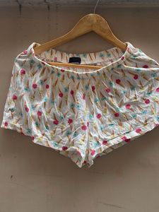 Cute Ice Cream Print Pajama Shorts