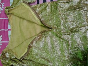 Golden Sequined Lehenga Skirt