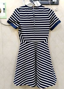 Chic Striped Short Sleeve Dress