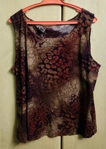 Animal Print Sleeveless Top