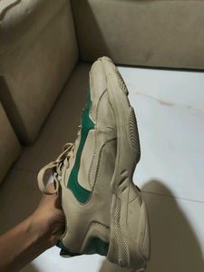 Casual Beige &amp; Green Sneakers SALE
