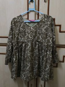 Stylish Paisley Print Tunic Top