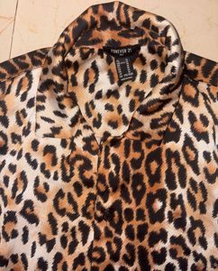 Men's Leopard Print Short Sleeve Shirt