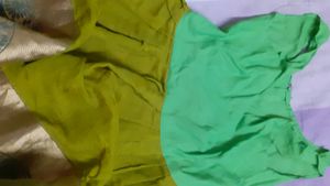 Pink With Green Pavadai Sattai