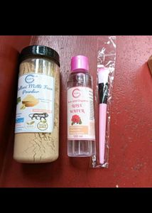 Sultani Mitti Face Powder & Rose Water Kit
