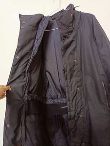 Long Black Hooded Winter Coat
